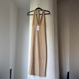 Lovers and Friends Tan Halter Dress